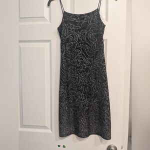 Jump Black Glitter Paisley Maxi Dress
